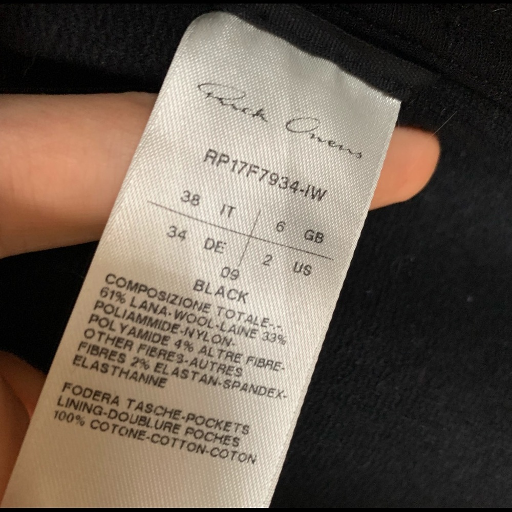 Rick Owens Stretch Wool Coat - Picture 6 of 6